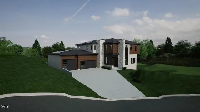 a view of a house with backyard porch and sitting area