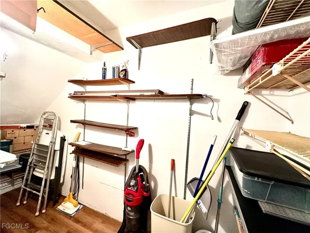 a view of storage and utility room