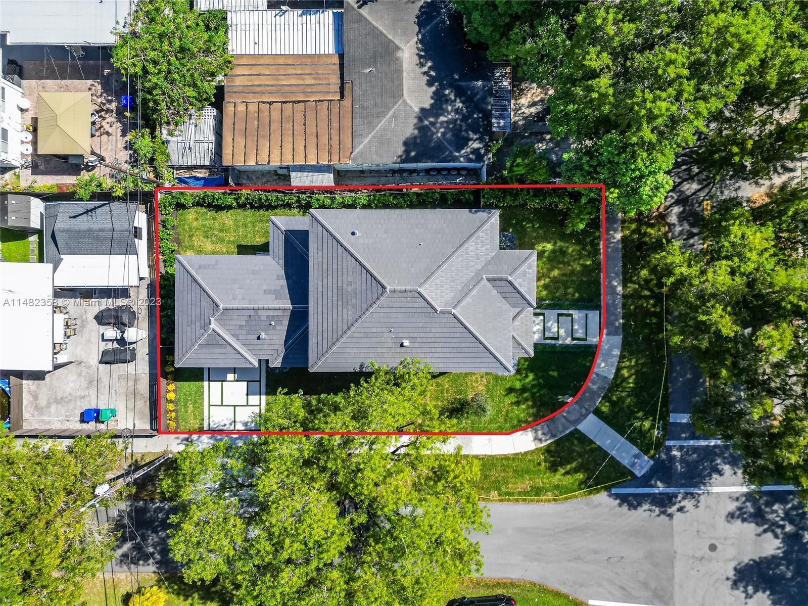 5241 Southwest 6th Street Miami, FL 33134 - Photo 8 of 38 an aerial view of a house with a garden and plants