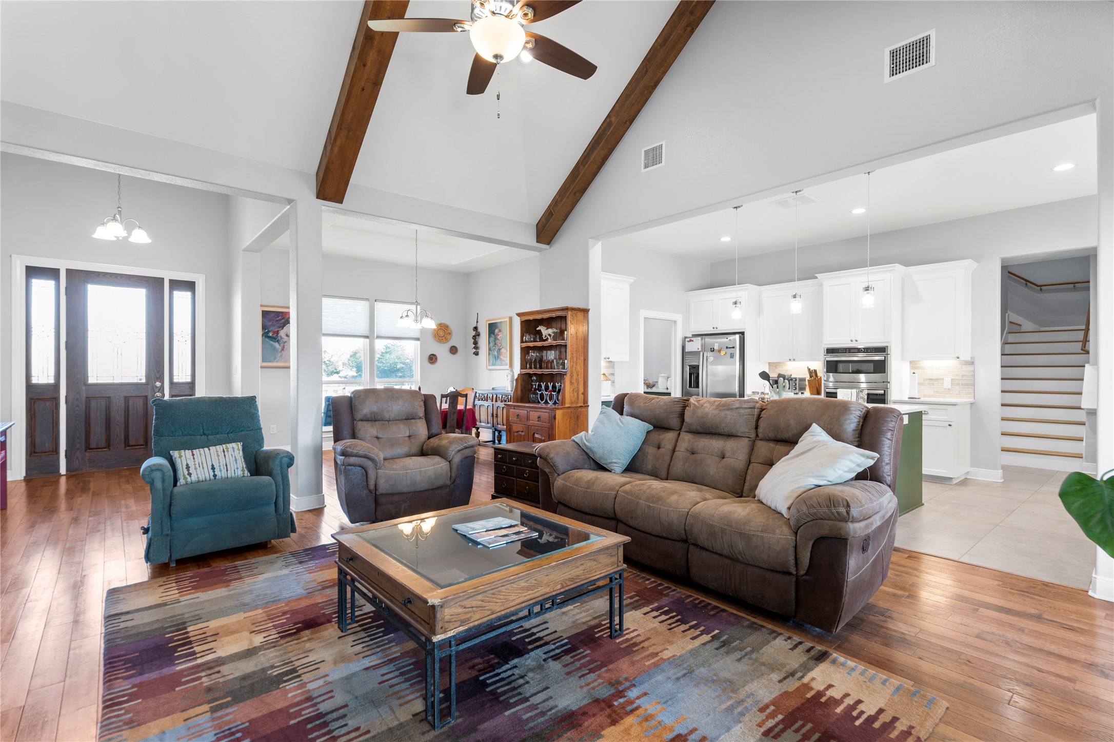 1434 Antioch Road Paige, TX 78659 - Photo 12 of 40 Living area, looking towards front door and dining area