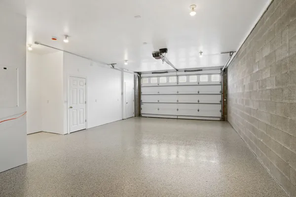 a view of a garage
