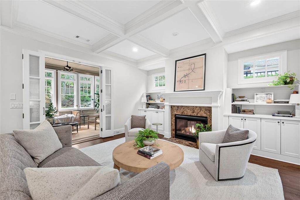 101 Walden Square Way Decatur, GA 30030 - Photo 12 of 33 a living room with furniture and a fireplace