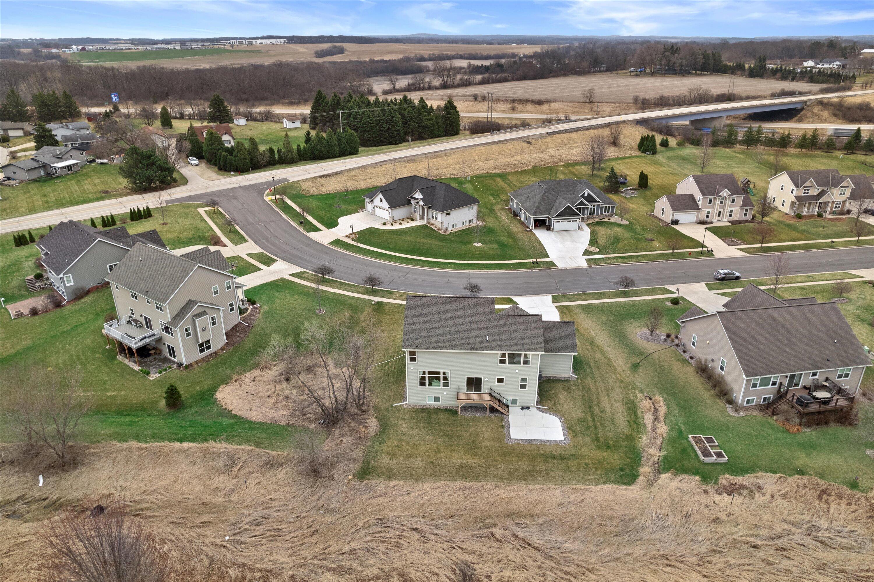 1316 Orchard View Lane Mukwonago, WI 53149 - Photo 50 of 52 Aerial View Back