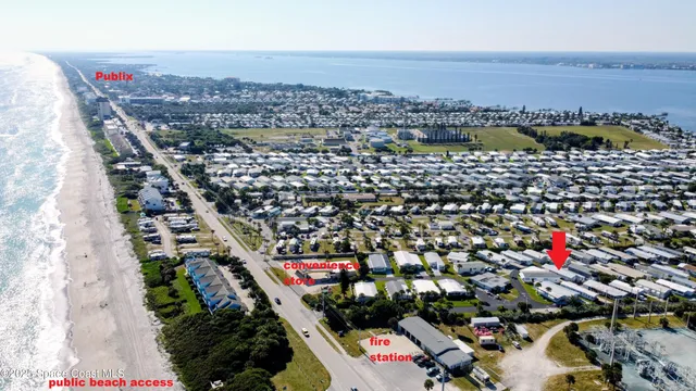 an aerial view of multiple house