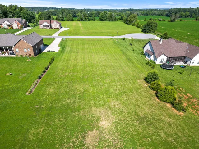 an aerial view of a residential houses
