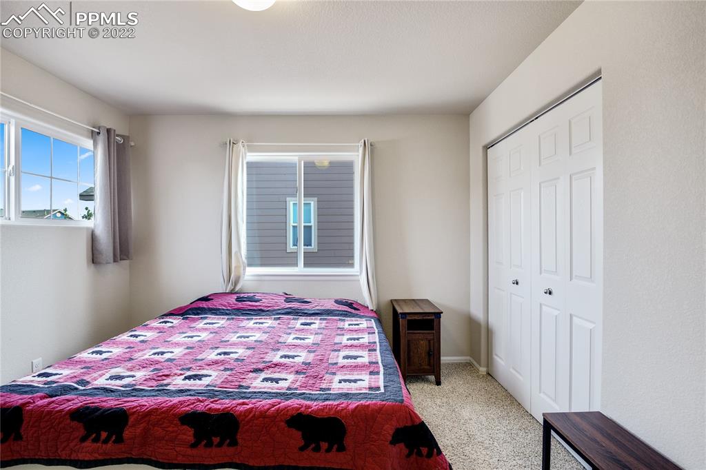 6446 Dancing Moon Way Colorado Springs, CO 80911 - Photo 20 of 42 a bedroom with a bed and a window