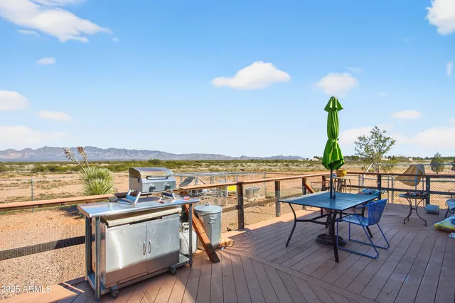 a view of a swimming pool and an ocean