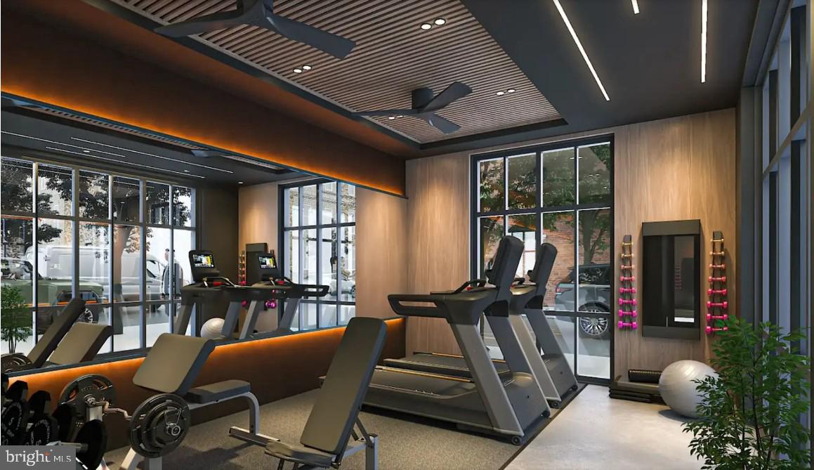 326 North 12th Street, Unit 305 Philadelphia, PA 19107 - Photo 8 of 11 a view of a room with gym equipment