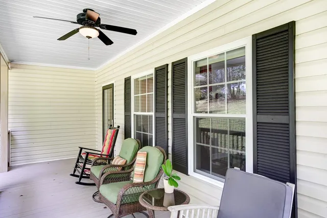 a house view with a garden space