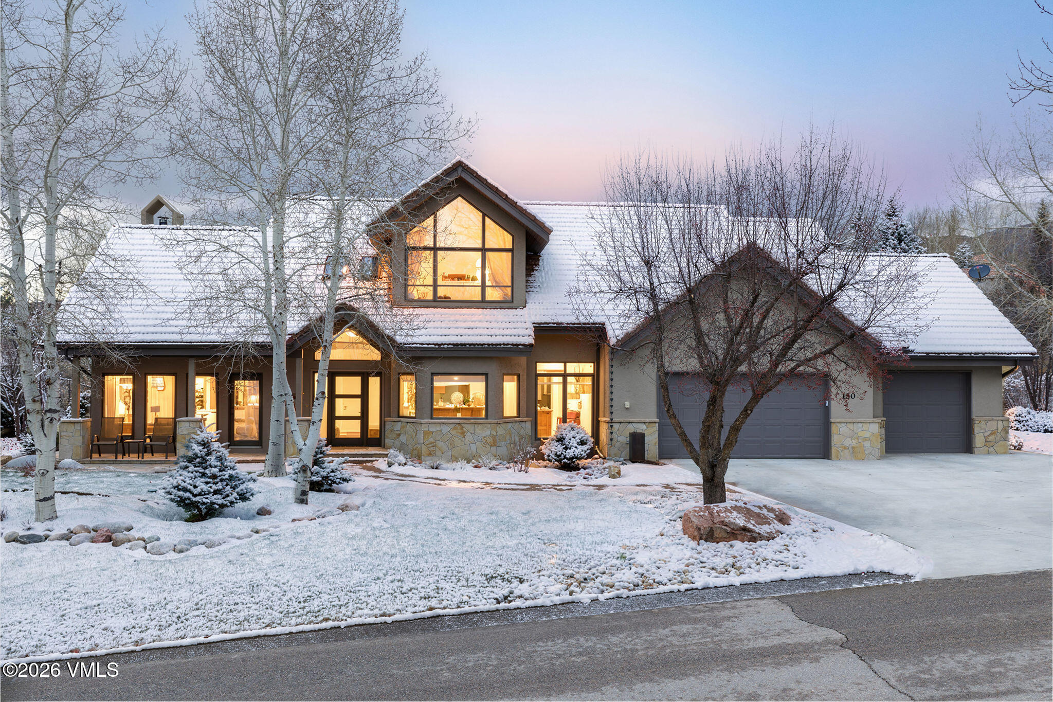 a front view of a house
