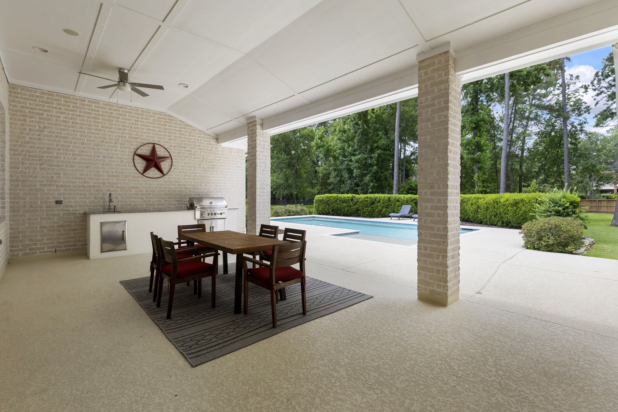3918 Almond Court Spring, TX 77386 - Photo 34 of 42 a view of a dining room with furniture window and outside view