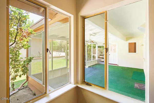 a view of an front door