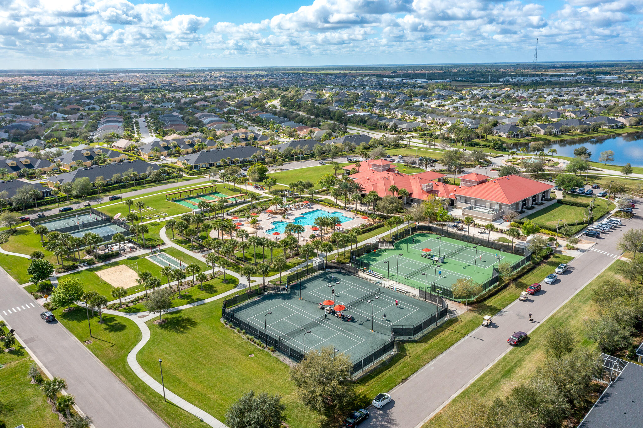 3551 Funston Circle Melbourne, FL 32940 - Photo 37 of 42 an aerial view of residential houses with outdoor space