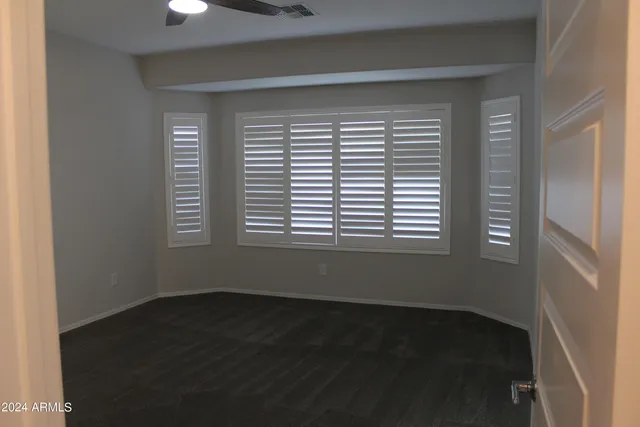 an empty room with a window