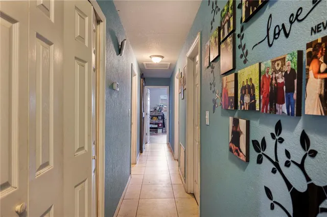 a view of a hallway with interior