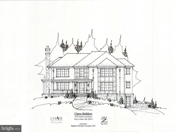 a view of a white house with a snow on the road