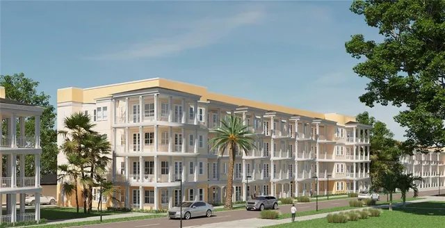 a front view of a building