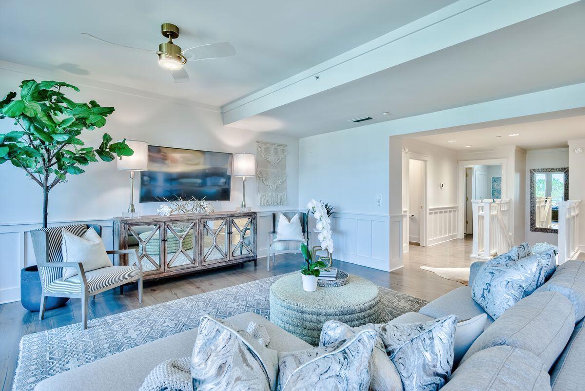 337 Bridge Lane, Unit 102B Inlet Beach, FL 32461 - Photo 11 of 50 a living room with furniture and wooden floor