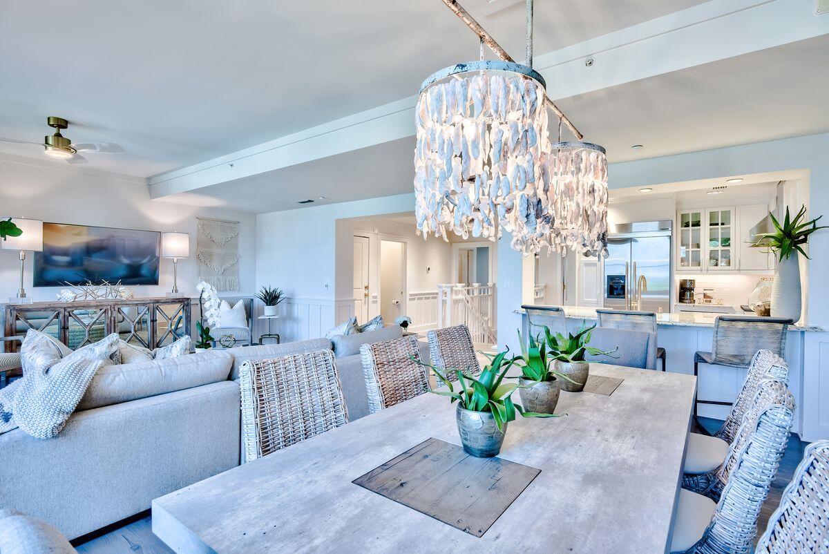 337 Bridge Lane, Unit 102B Inlet Beach, FL 32461 - Photo 12 of 50 a living room with furniture chandelier and a chandelier