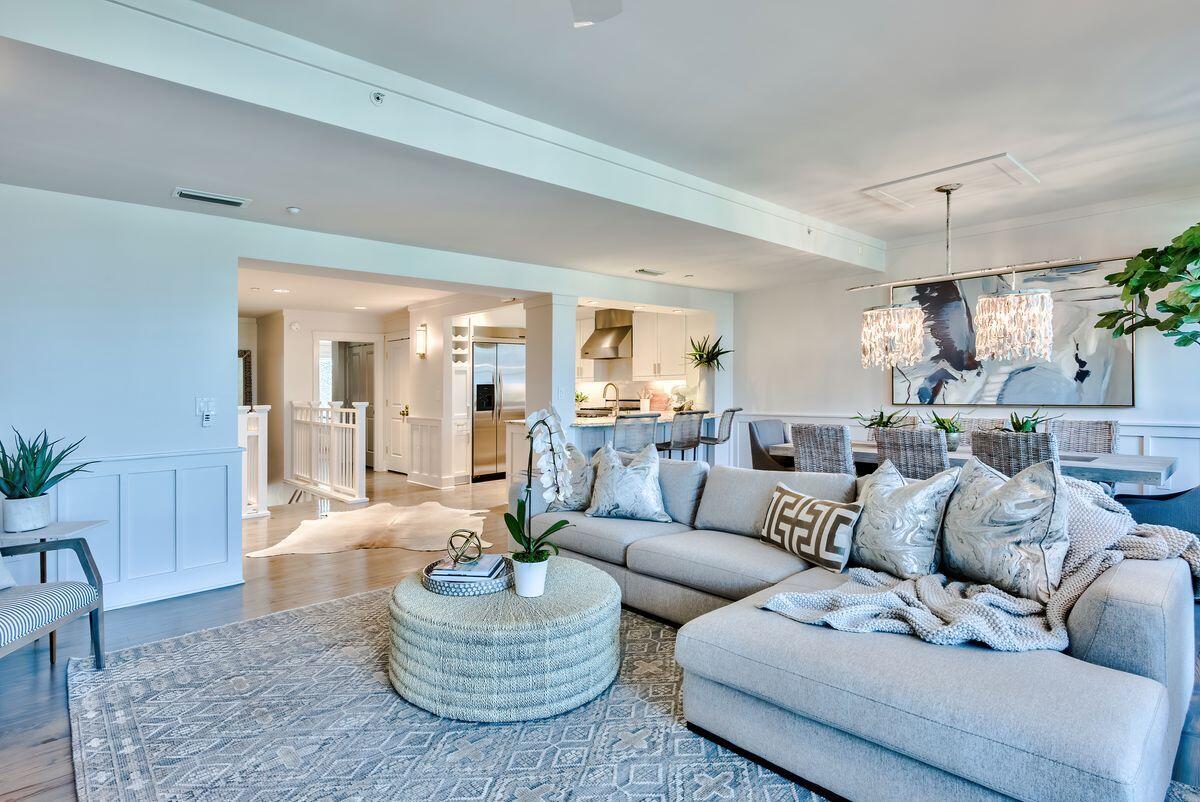 337 Bridge Lane, Unit 102B Inlet Beach, FL 32461 - Photo 14 of 50 a living room with furniture and a large window