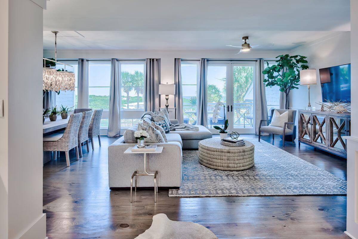 337 Bridge Lane, Unit 102B Inlet Beach, FL 32461 - Photo 15 of 50 a living room with furniture and a large window