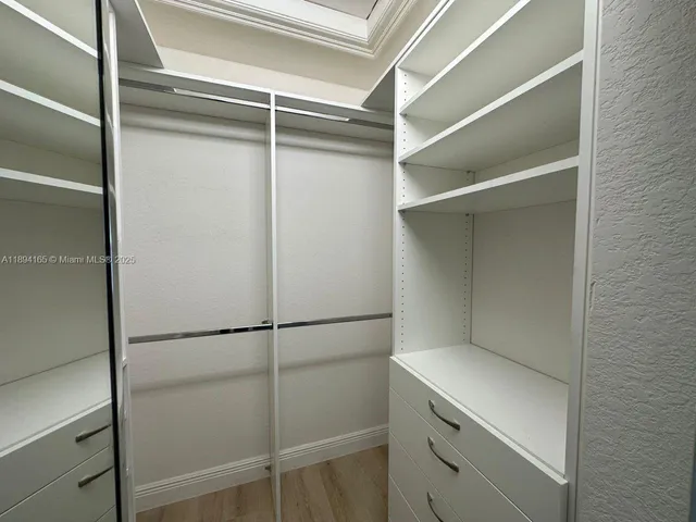 a close view of closet