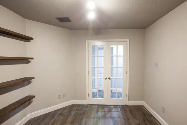 an empty room with a window