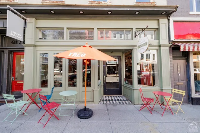 a group of people sitting in a room
