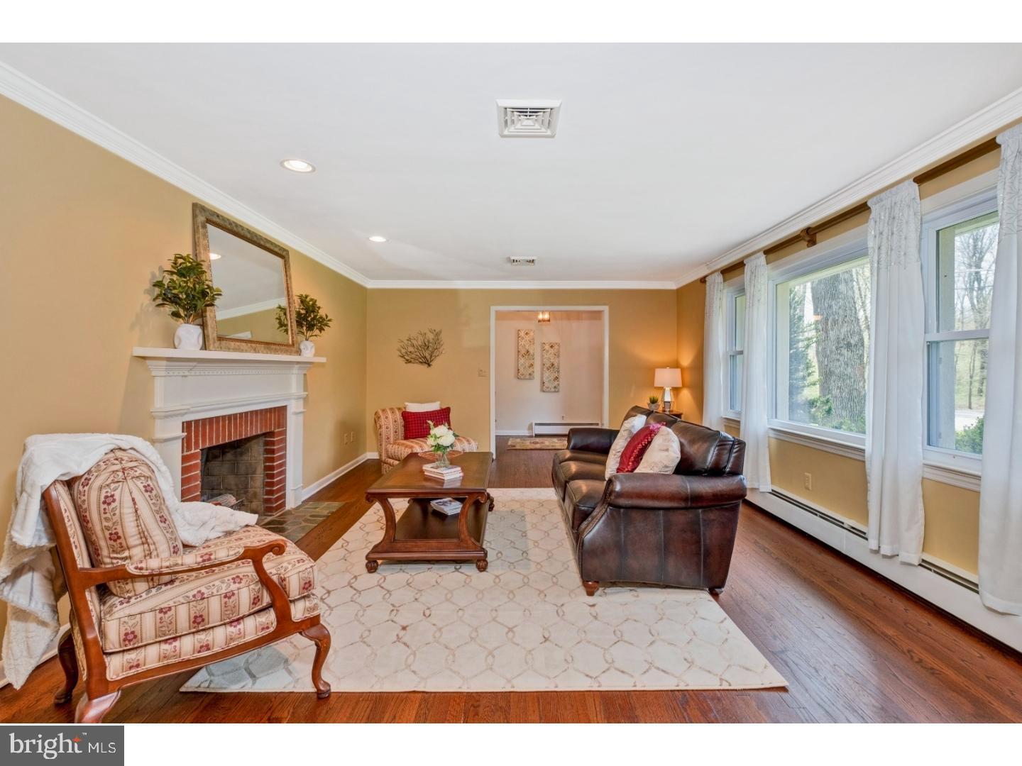 171 Ridgeview Circle Princeton, NJ 08540 - Photo 3 of 25 Living room w/wood burning fireplace