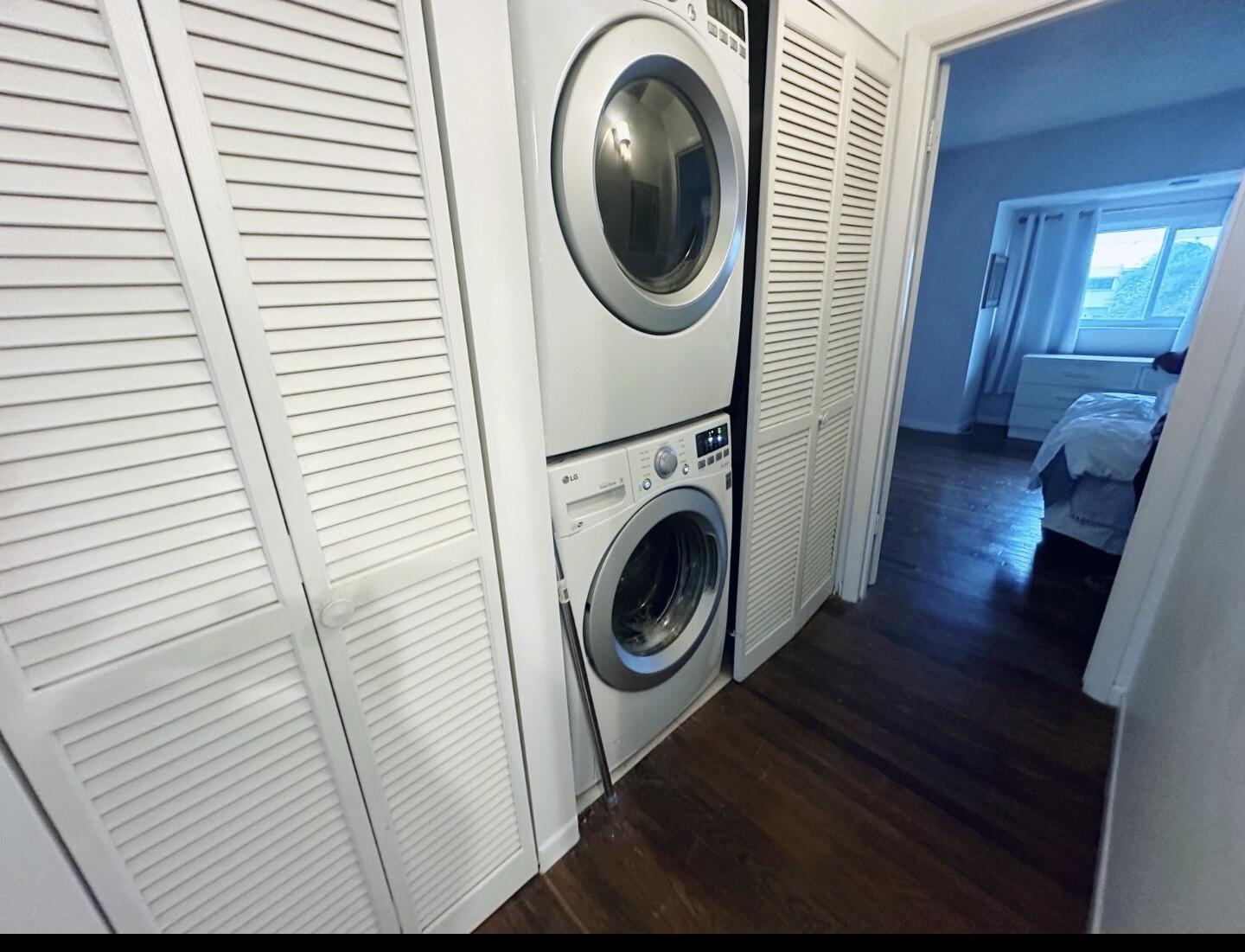 9417 South Ocean Drive, Unit 37 Jensen Beach, FL 34957 - Photo 14 of 18 a view of a hallway with washer and dryer