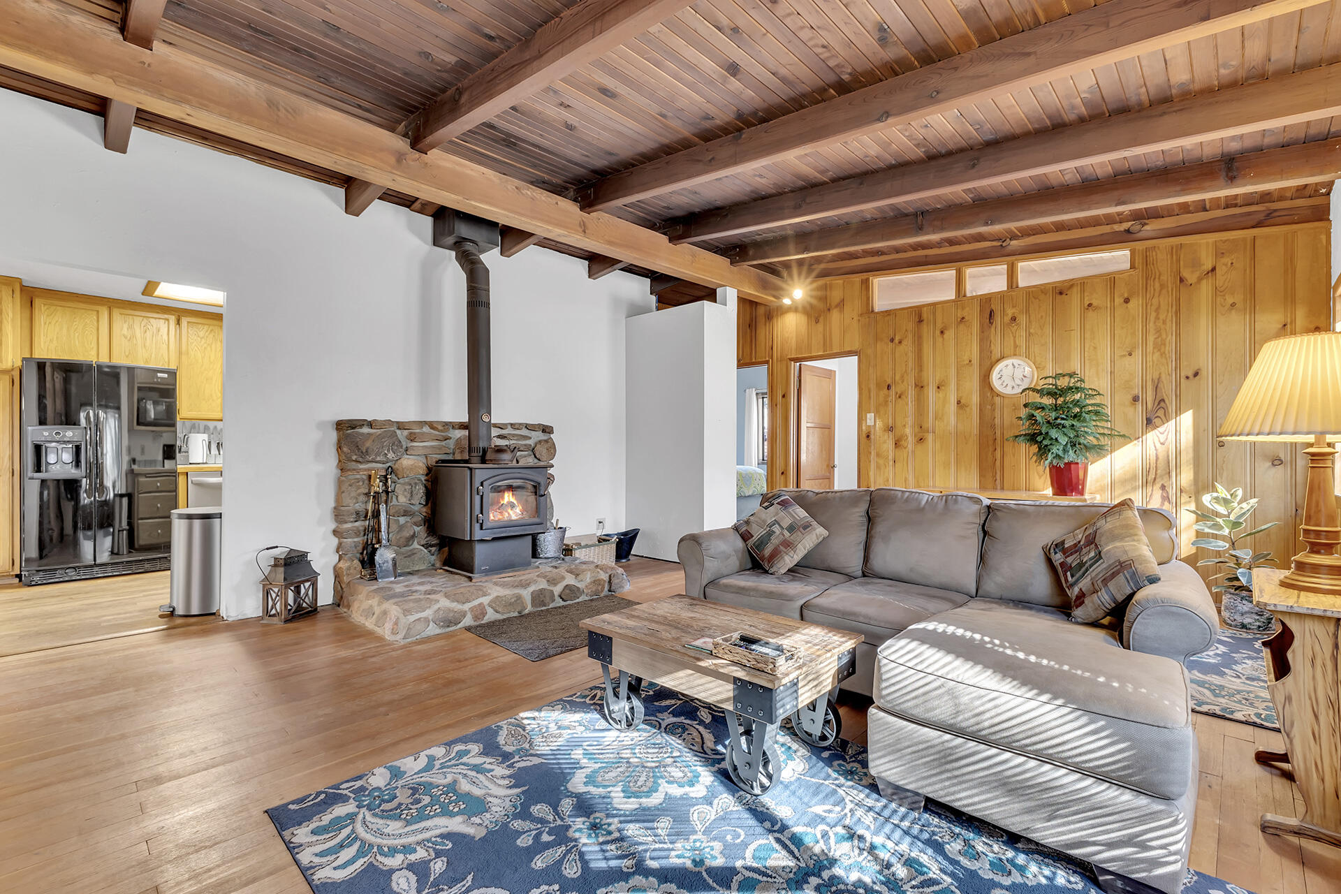 53340 Idyllbrook Drive Idyllwild, CA 92549 - Photo 17 of 68 a living room with furniture and a fireplace