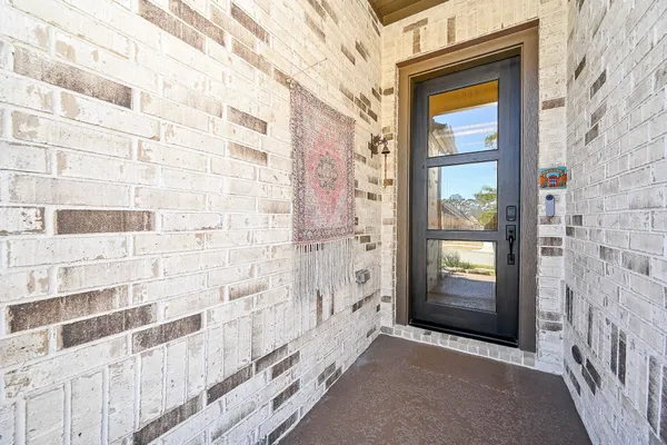 a view of front door of house