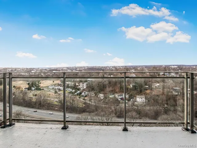 a view of a terrace with skyline