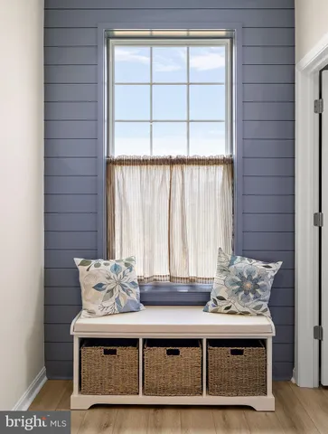 a view of a hallway with closet area