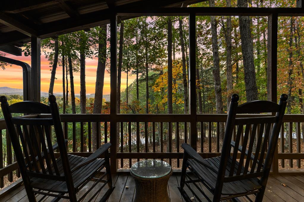 5240 Squirrel Hunting Road Blairsville, GA 30512 - Photo 37 of 40 a view of a two chairs in the balcony