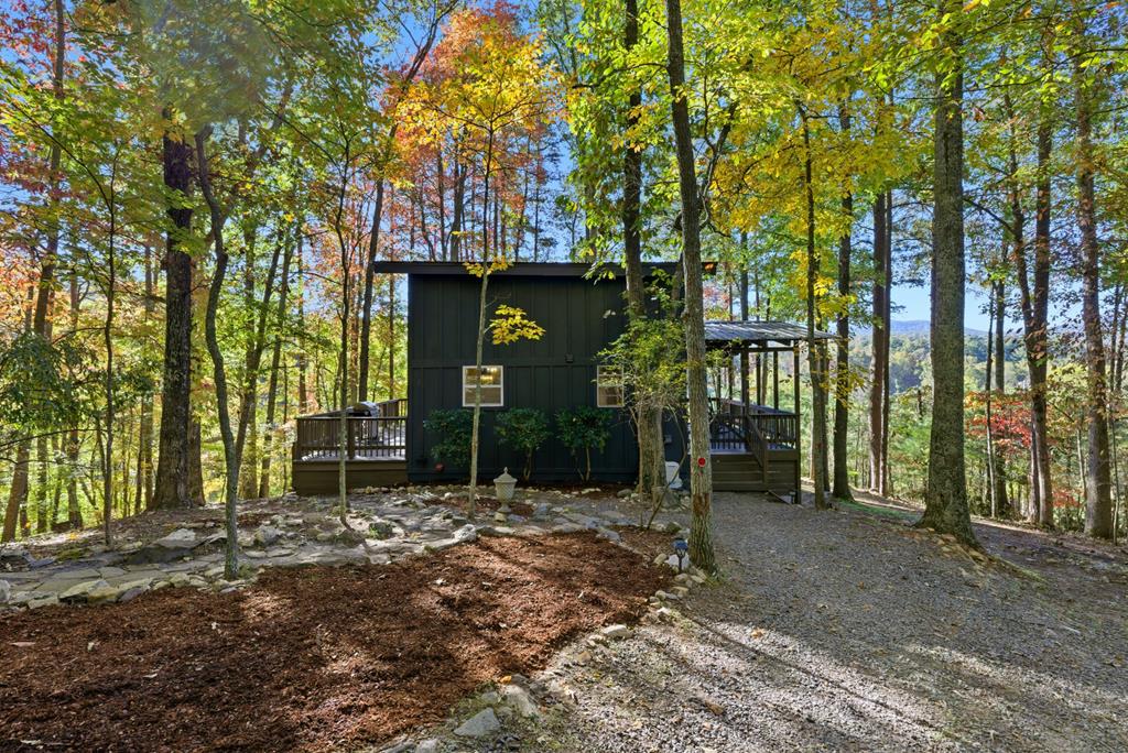 5240 Squirrel Hunting Road Blairsville, GA 30512 - Photo 4 of 40 a backyard of a house with lots of trees