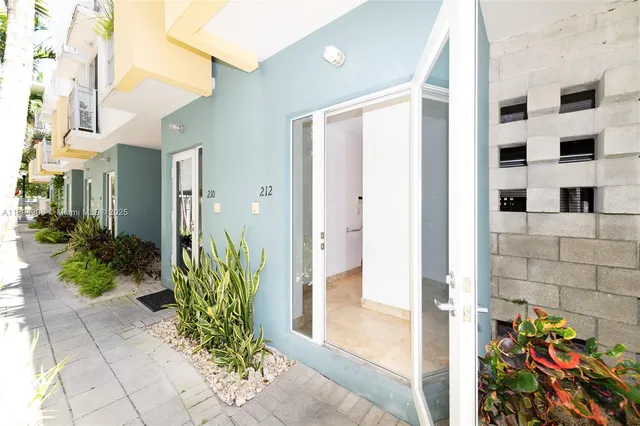 a view of a entryway of a house