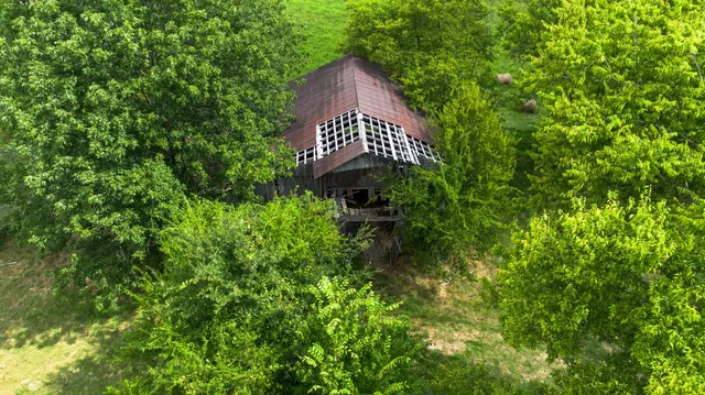 a view of lake with green space