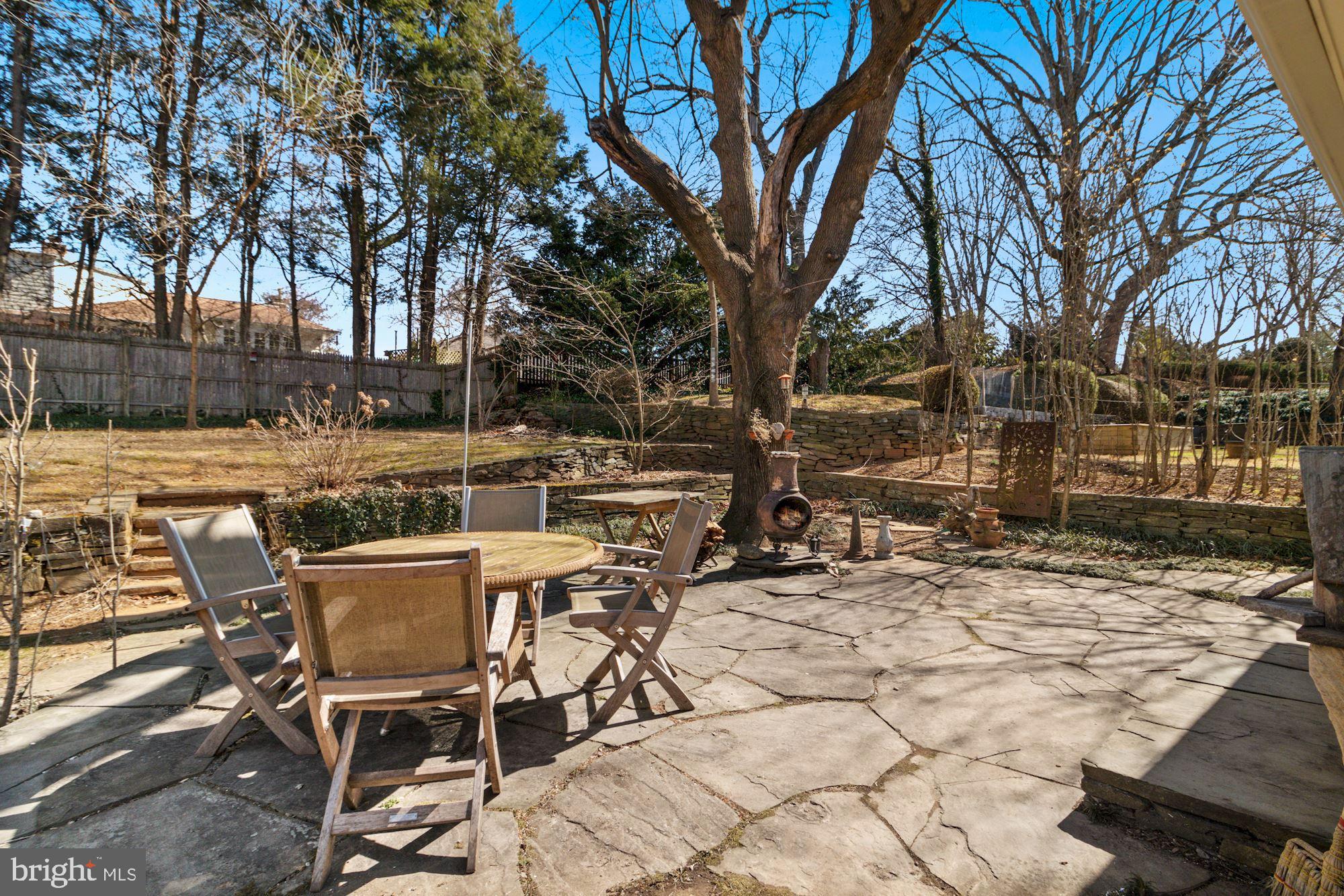 7201 Lenhart Drive Chevy Chase, MD 20815 - Photo 36 of 47 Stone patio and retaining wall