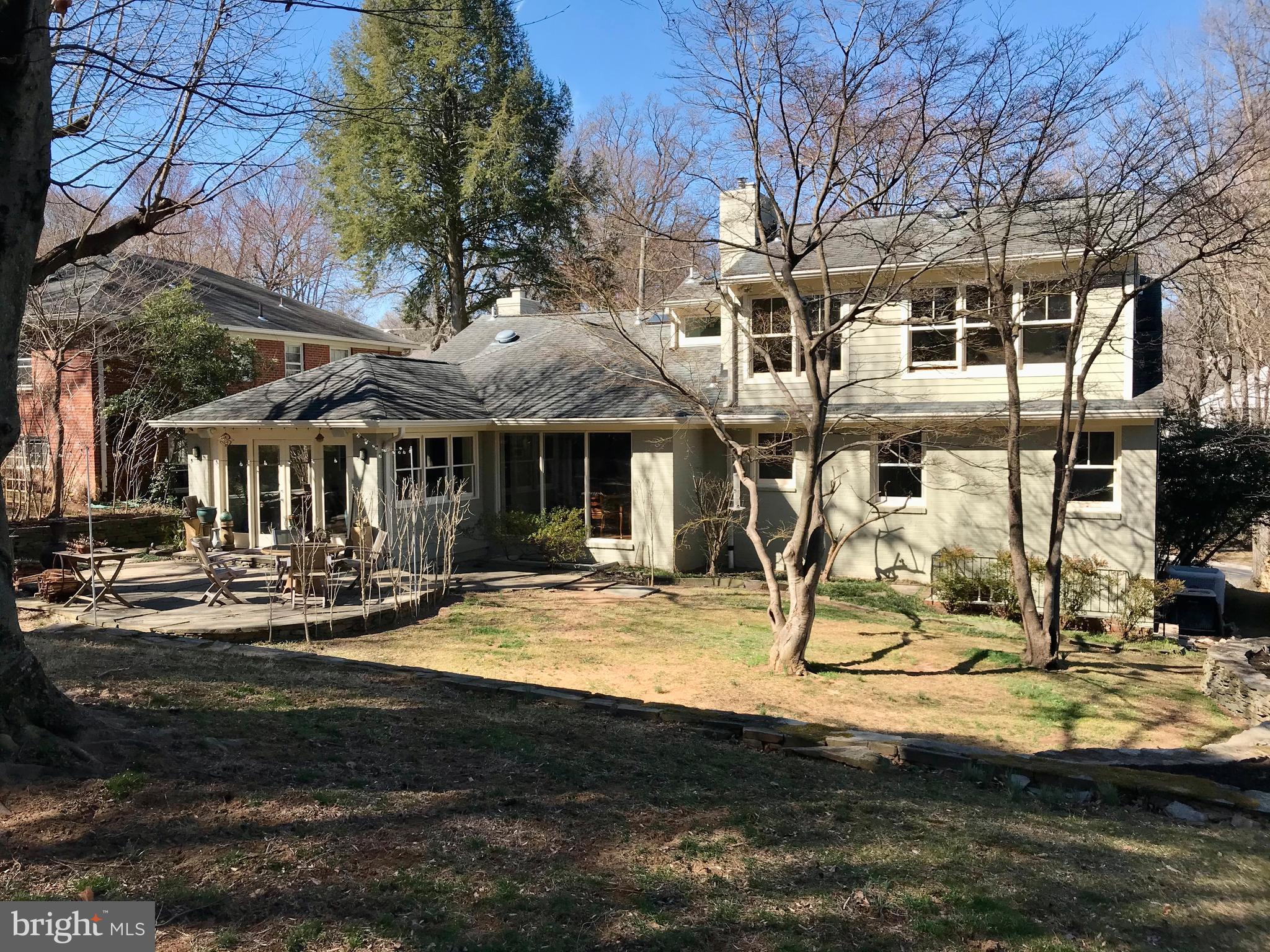 7201 Lenhart Drive Chevy Chase, MD 20815 - Photo 40 of 47 Back view with dogwood and