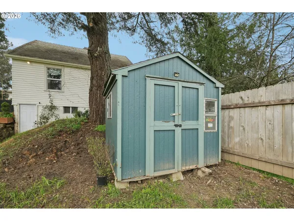 a backyard of a house