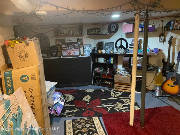 a front view of a room with gym equipment