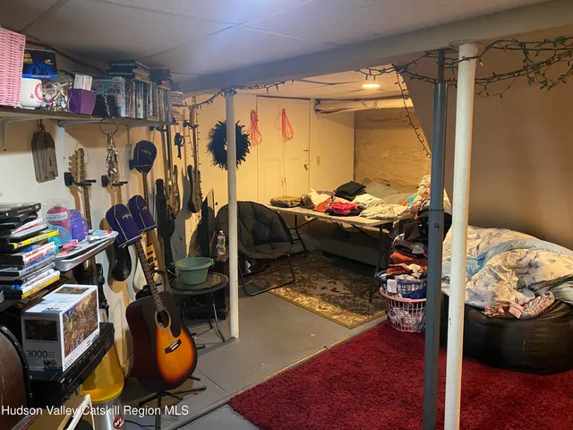 a room with musical instruments