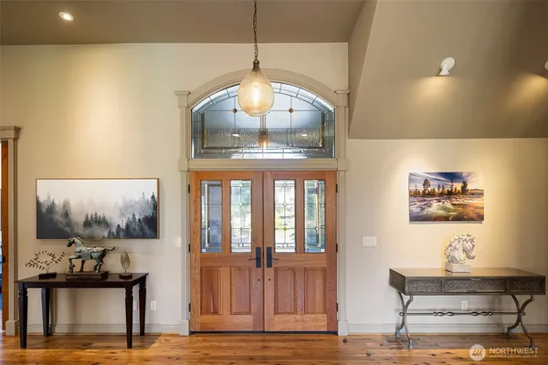 a view of a entryway of a house