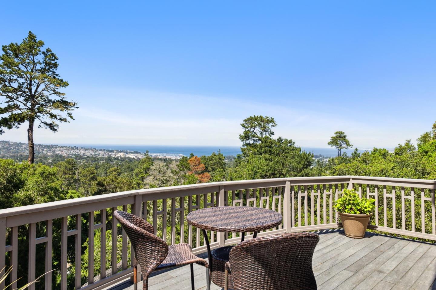 23865 Fairfield Place Carmel, CA 93923 - Photo 7 of 58 a view of a balcony with wooden floor and fence