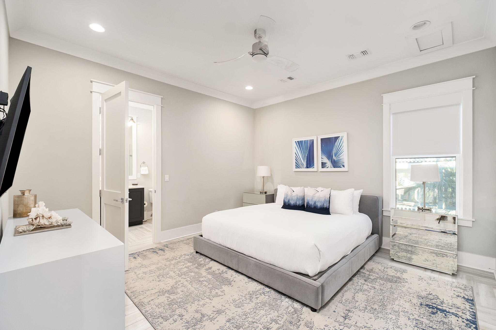 260 Magnolia Street Santa Rosa Beach, FL 32459 - Photo 10 of 19 a bedroom with a large bed and a couch