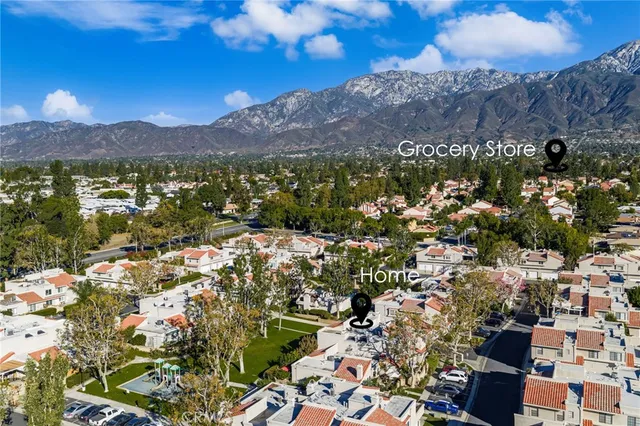 an aerial view of a city