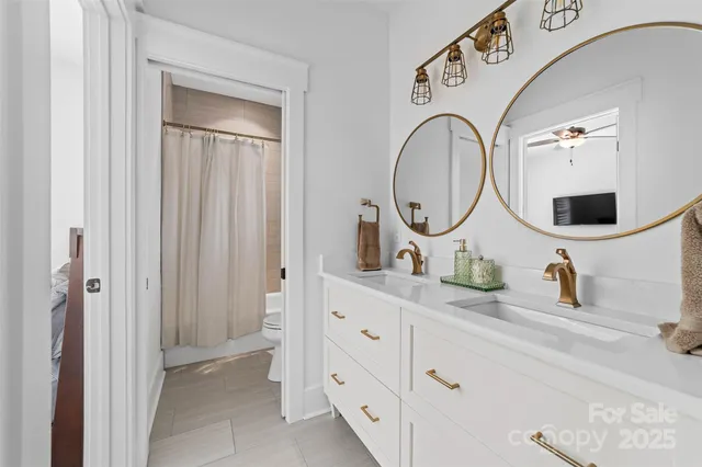 a bed room with a bed and furniture