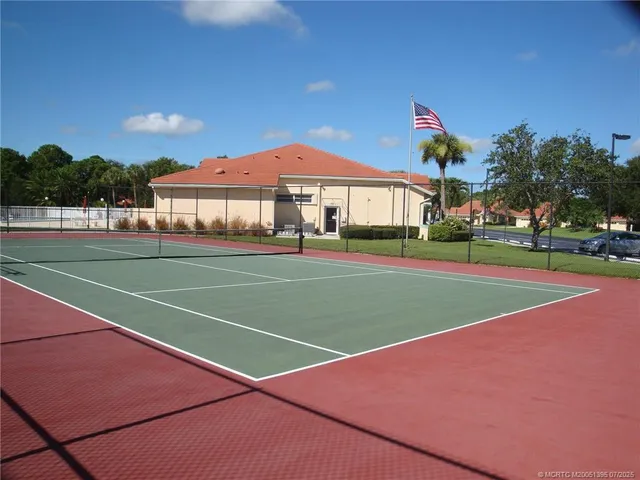 a view of a backyard with a slide