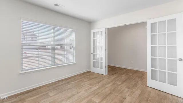 an empty room with a window